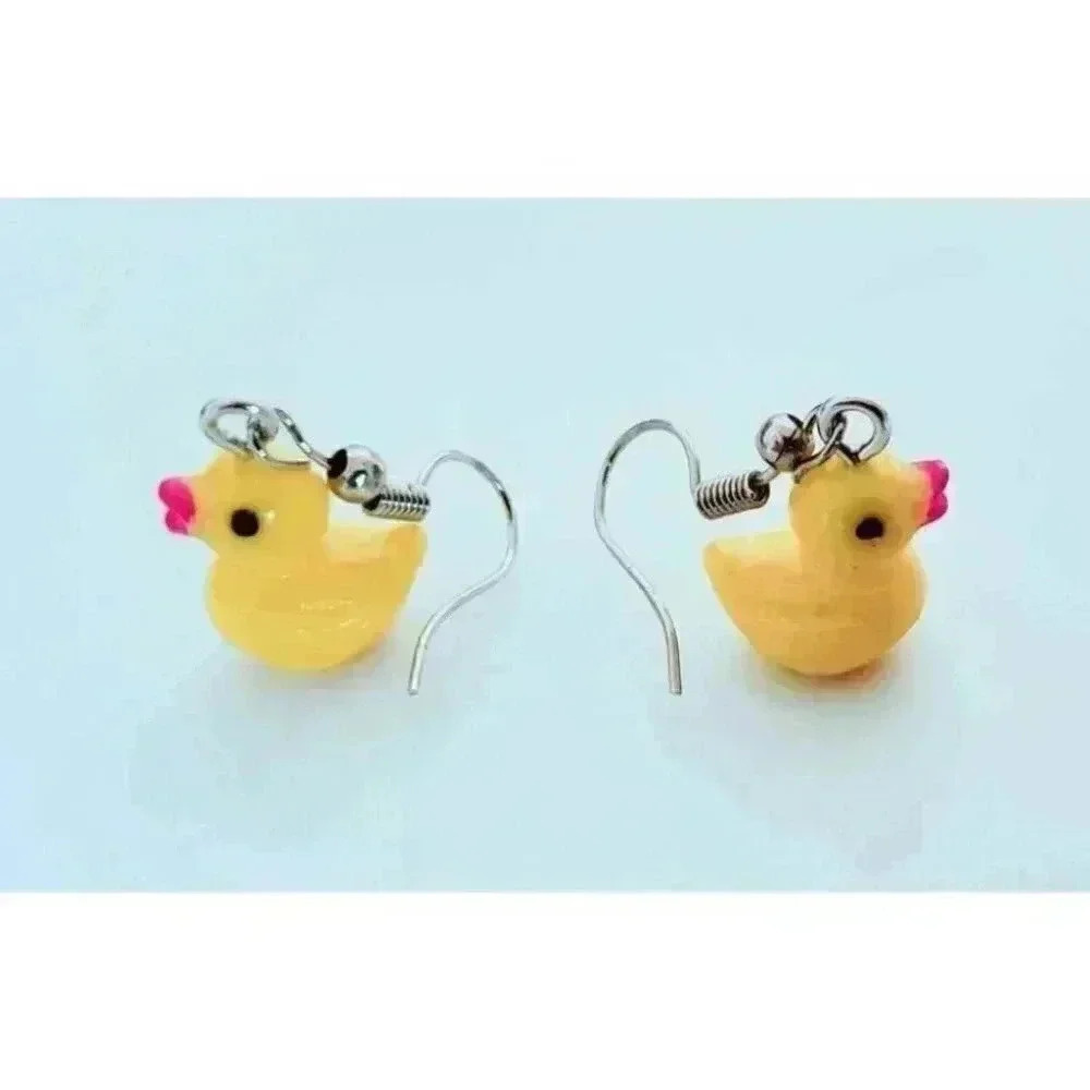 Mini Yellow Duck Earring - Picture 2 of 2